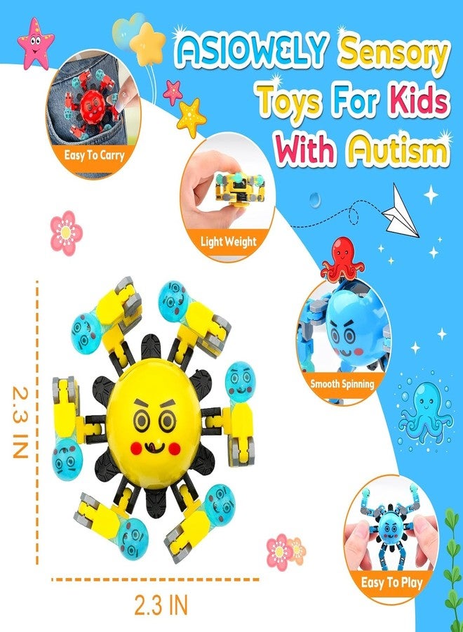 ASIOWELY Transformable Fidget Spinner Toys for Kids and Adults,3 PCS Sensory Toy for Boys Girls ADHD Stress Relief,Travel Fingertip Gyros Birthdays Valentines Day Gifts for Men Teens Stocking Stuffers - Image 3